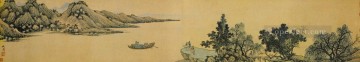 Chino Painting - shen zhou despidiéndose en el río jing chino tradicional